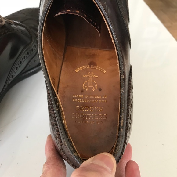 Shell Cordovan Brooks Brothers Wingtip England 10 - Picture 7 of 8